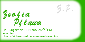 zsofia pflaum business card